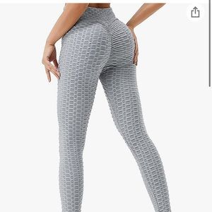 Grey scrunch leggings